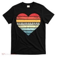 Pianist Gifts Retro Sunset Piano Keyboard Player Teacher T-Shirt thumb 0