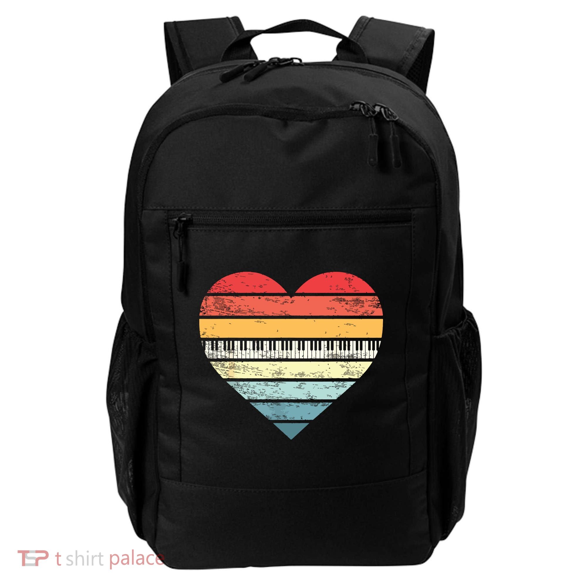 Pianist Gifts Retro Sunset Piano Keyboard Player Teacher Backpack