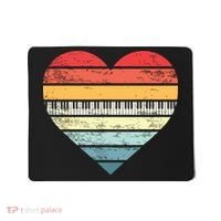 Pianist Gifts Retro Sunset Piano Keyboard Player Teacher Mousepad thumb 0