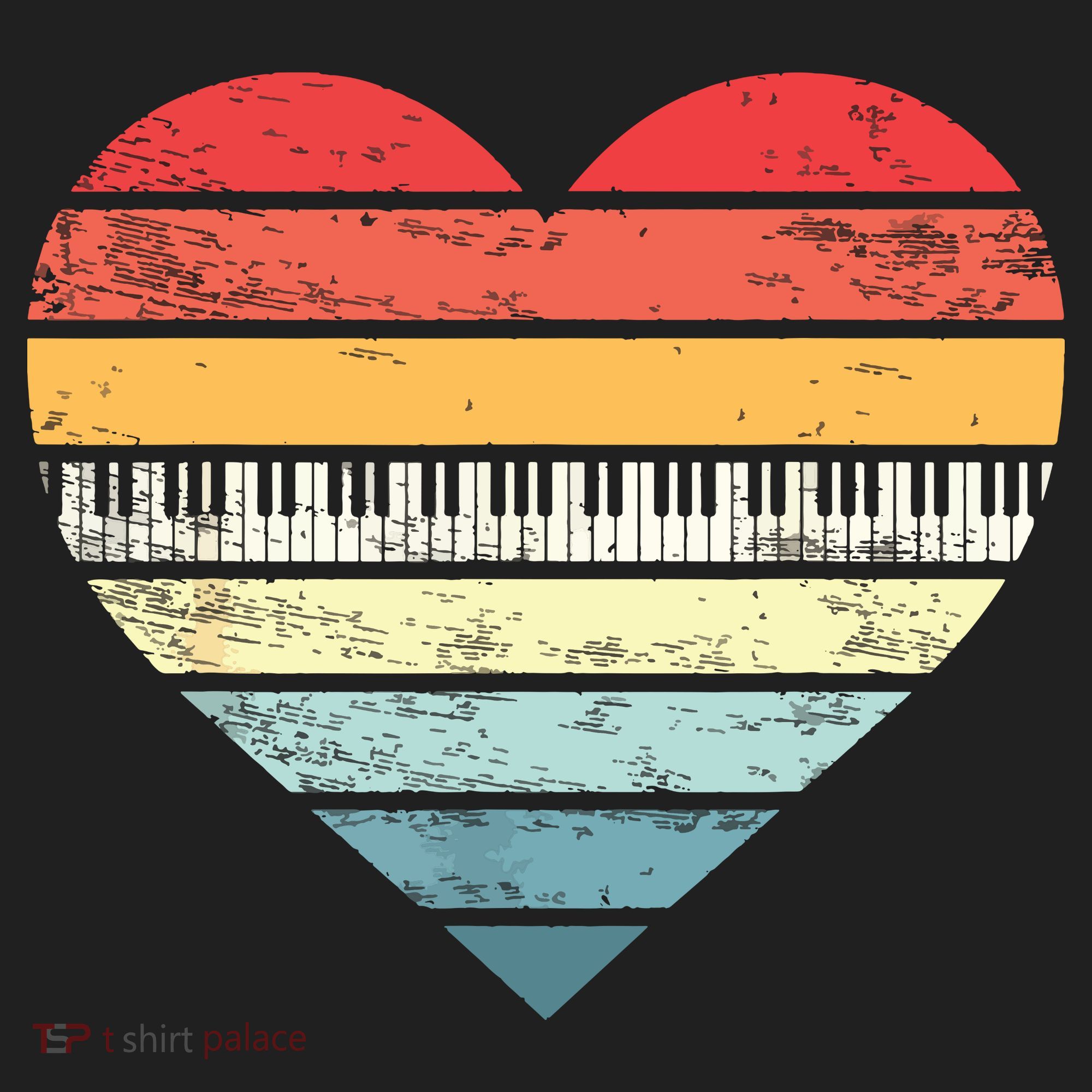 Pianist Gifts Retro Sunset Piano Keyboard Player Teacher Women's Cooling Performance Crew T-Shirt