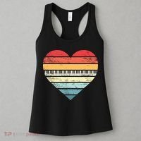 Pianist Gifts Retro Sunset Piano Keyboard Player Teacher Women's Tank Top thumb 3