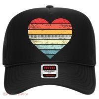 Pianist Gifts Retro Sunset Piano Keyboard Player Teacher Hat thumb 0