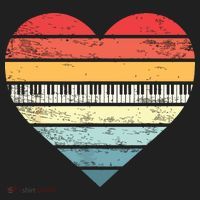 Pianist Gifts Retro Sunset Piano Keyboard Player Teacher Hat thumb 2
