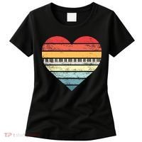 Pianist Gifts Retro Sunset Piano Keyboard Player Teacher Women's T-Shirt thumb 0