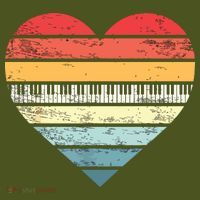 Pianist Gifts Retro Sunset Piano Keyboard Player Teacher The Baniff Cuffed Pom Beanie thumb 2