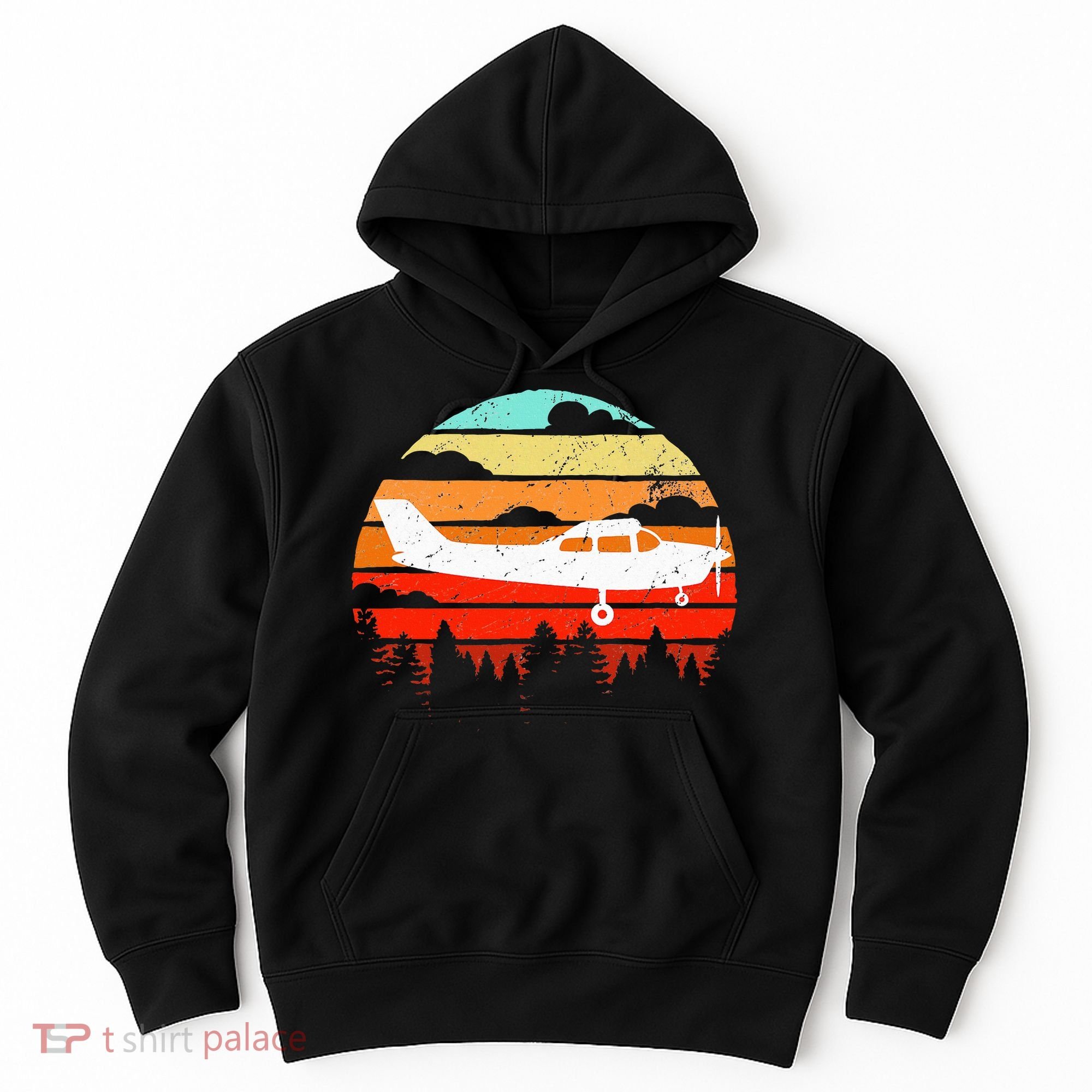 Pilot Gift Retro C172 Aircraft Flying Aviation Hoodie