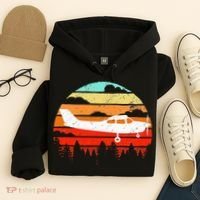 Pilot Gift Retro C172 Aircraft Flying Aviation Hoodie thumb 4
