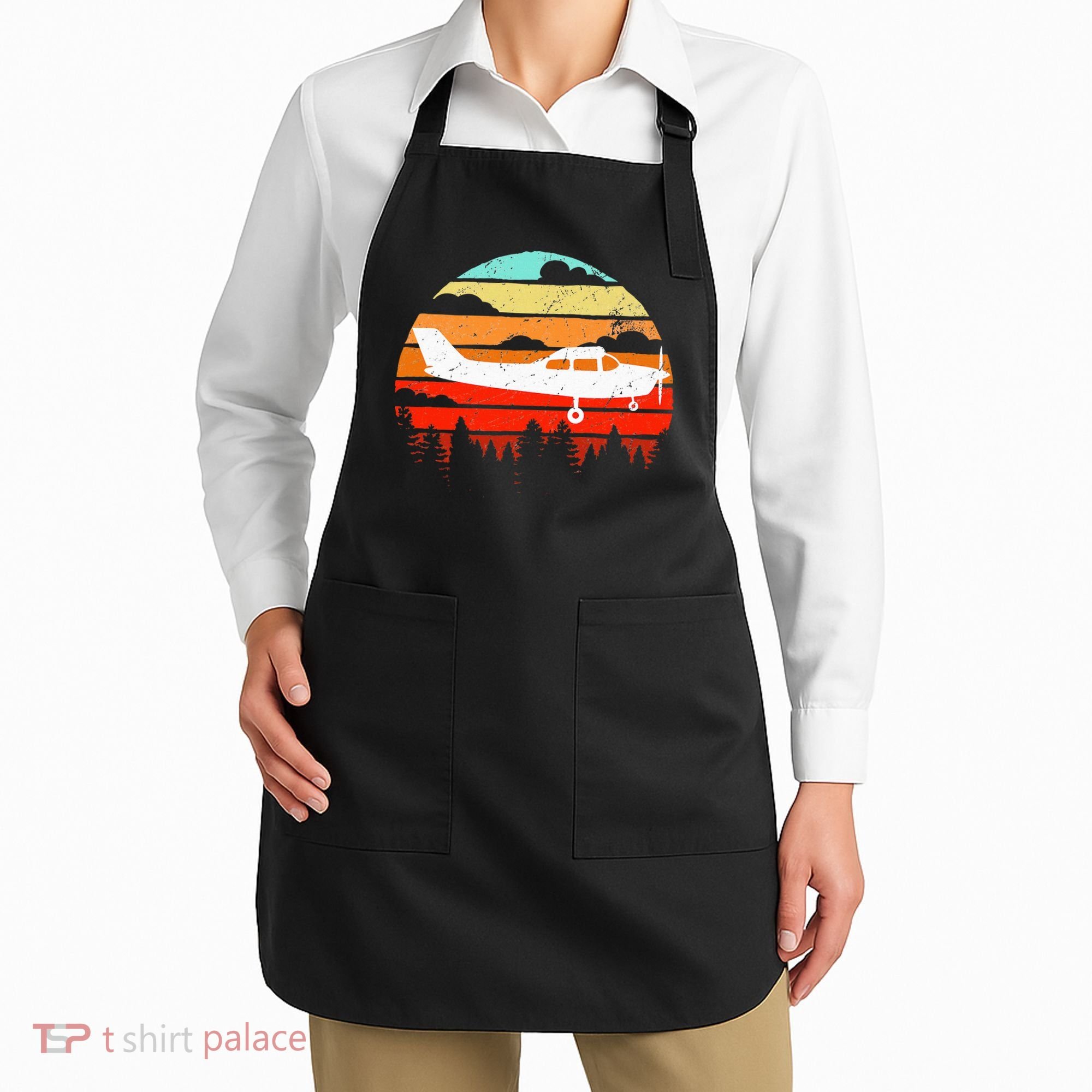 Pilot Gift Retro C172 Aircraft Flying Aviation Apron
