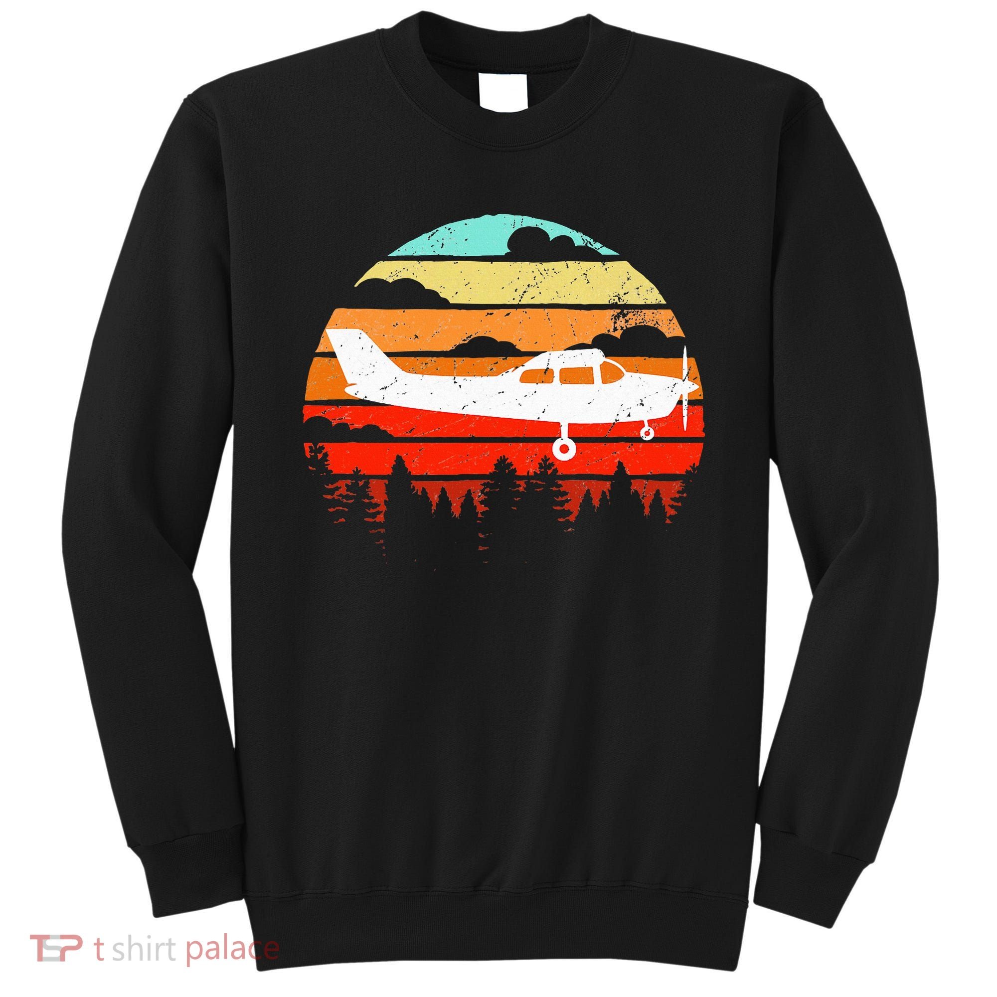 Pilot Gift Retro C172 Aircraft Flying Aviation Sweatshirt