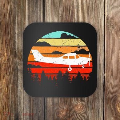 Pilot Gift Retro C172 Aircraft Flying Aviation Coaster