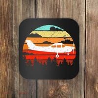 Pilot Gift Retro C172 Aircraft Flying Aviation Coaster thumb 0
