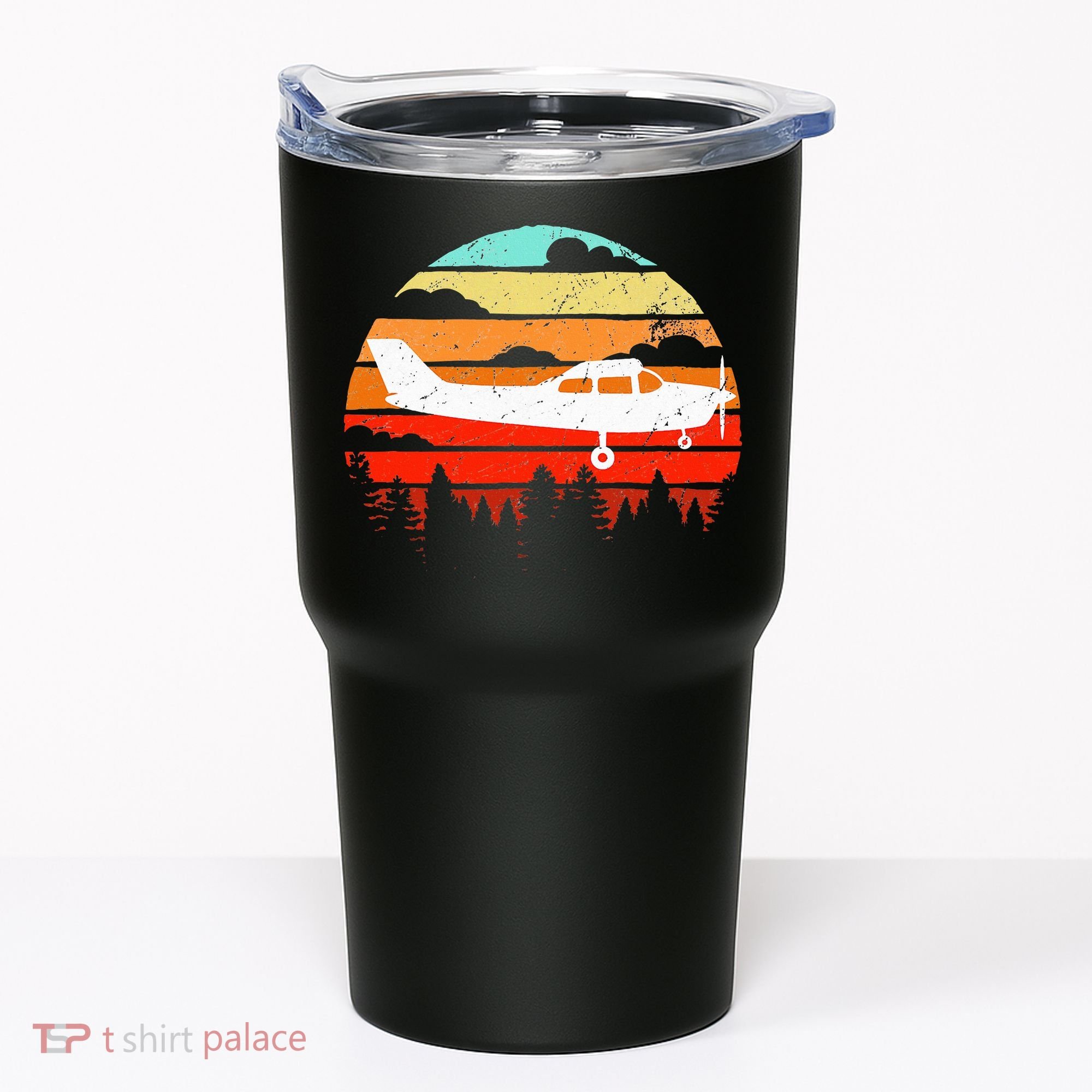 Pilot Gift Retro C172 Aircraft Flying Aviation Tumbler