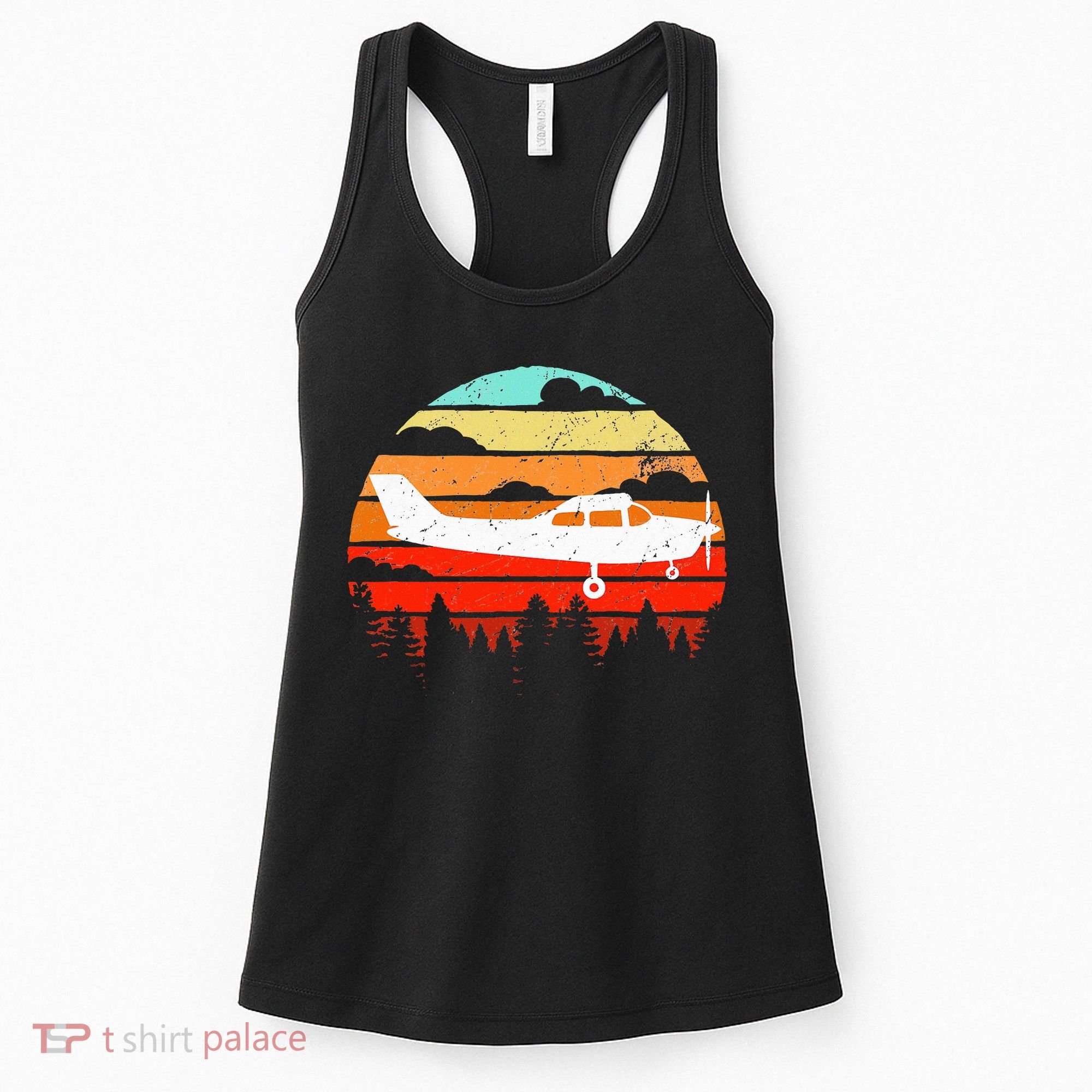 Pilot Gift Retro C172 Aircraft Flying Aviation Women's Tank Top