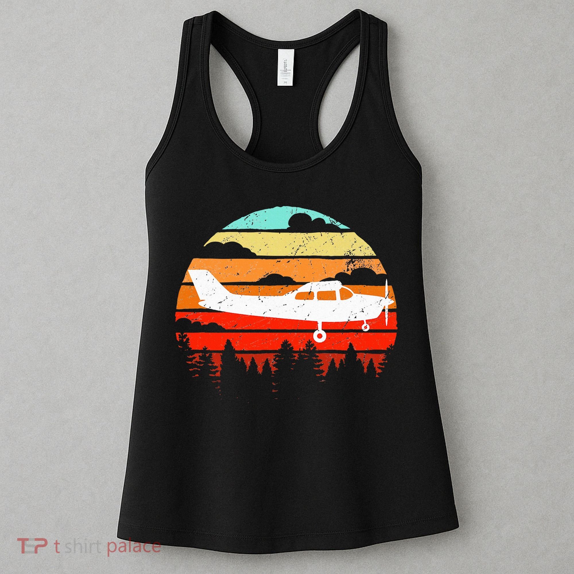 Pilot Gift Retro C172 Aircraft Flying Aviation Women's Tank Top