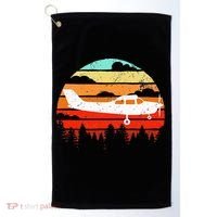 Pilot Gift Retro C172 Aircraft Flying Aviation Golf Towel thumb 0