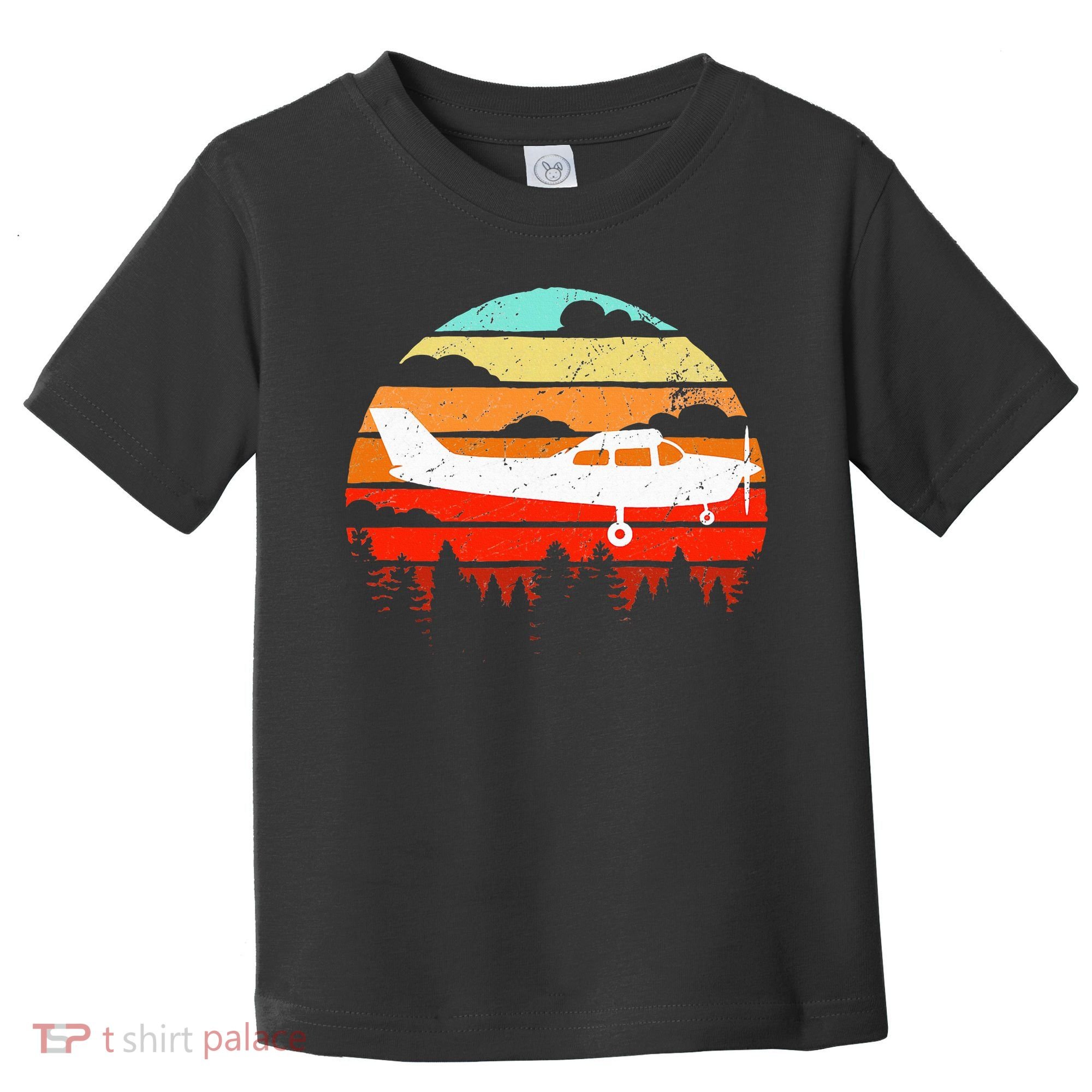 Pilot Gift Retro C172 Aircraft Flying Aviation Toddler T-Shirt