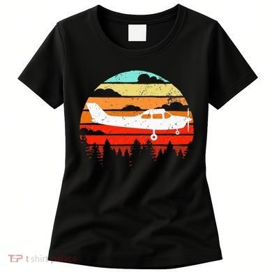 Pilot Gift Retro C172 Aircraft Flying Aviation Women's T-Shirt