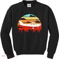 Pilot Gift Retro C172 Aircraft Flying Aviation Kids Sweatshirt thumb 0
