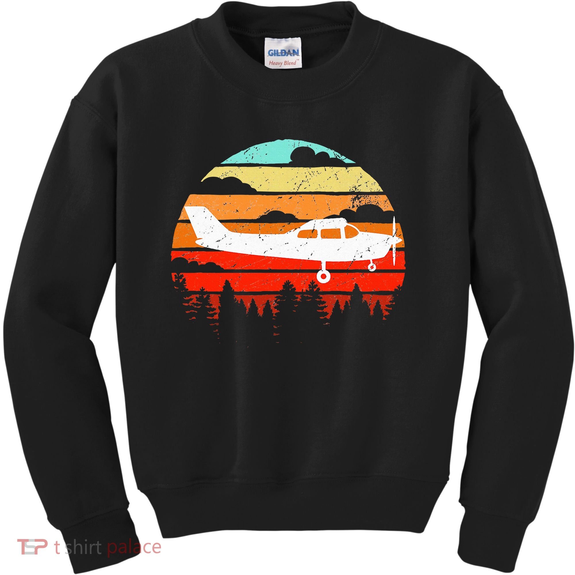 Pilot Gift Retro C172 Aircraft Flying Aviation Kids Sweatshirt