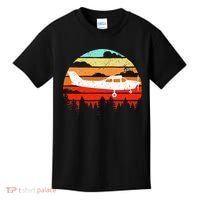 Pilot Gift Retro C172 Aircraft Flying Aviation Kids T-Shirt thumb 0