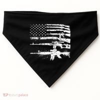Patriotic Gun Rights 2nd Adt Ar15 American Flag Great Gift Meaningful Gift USA-Made Doggie Bandana thumb 0