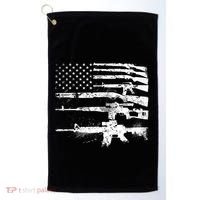 Patriotic Gun Rights 2nd Adt Ar15 American Flag Great Gift Meaningful Gift Golf Towel thumb 0