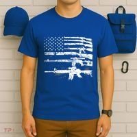 Patriotic Gun Rights 2nd Adt Ar15 American Flag Great Gift Meaningful Gift T-Shirt thumb 6