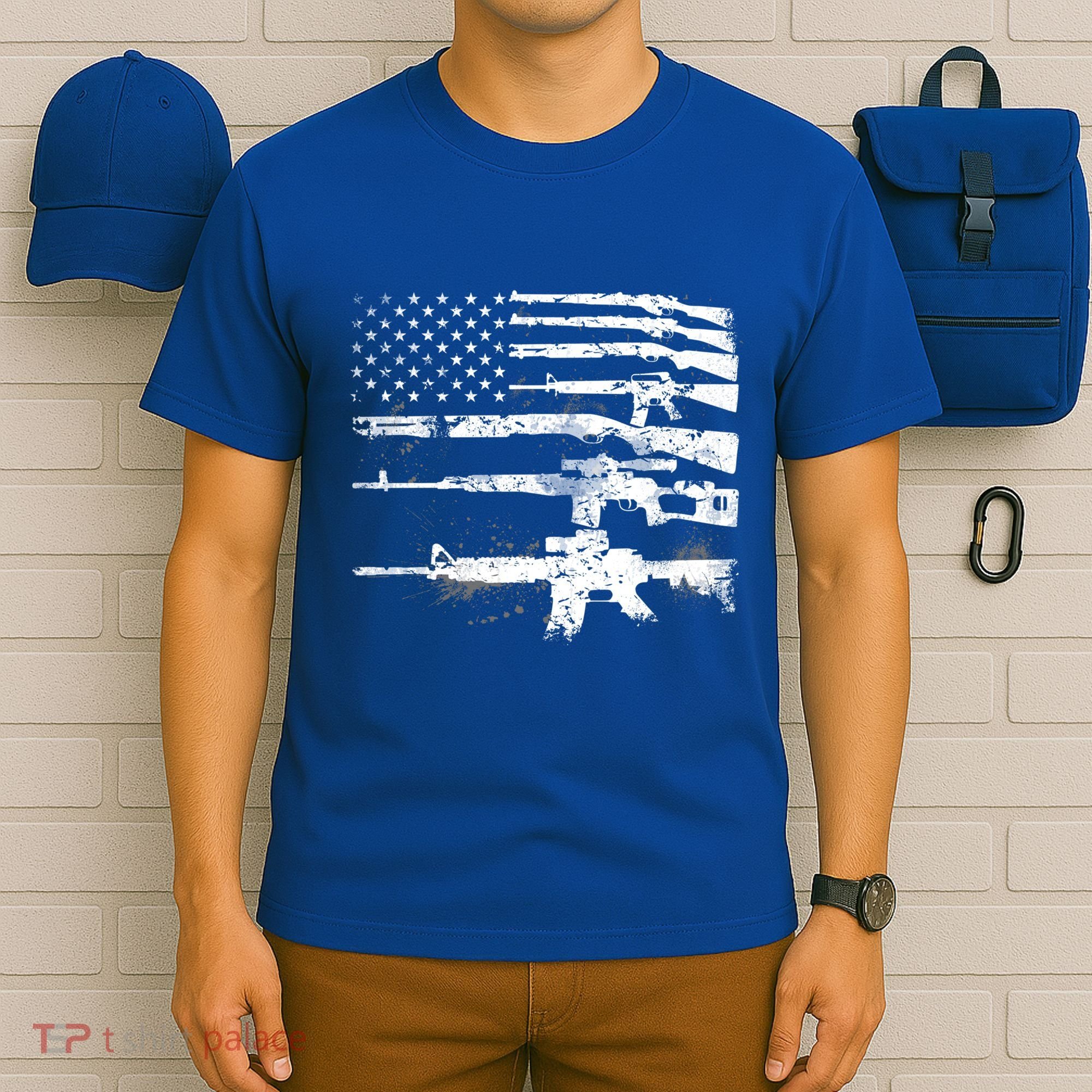 Patriotic Gun Rights 2nd Adt Ar15 American Flag Great Gift Meaningful Gift T-Shirt