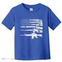 Patriotic Gun Rights 2nd Adt Ar15 American Flag Great Gift Meaningful Gift Toddler T-Shirt thumb 0