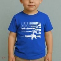 Patriotic Gun Rights 2nd Adt Ar15 American Flag Great Gift Meaningful Gift Toddler T-Shirt thumb 2