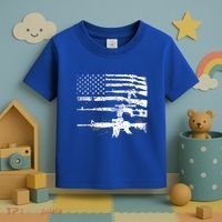 Patriotic Gun Rights 2nd Adt Ar15 American Flag Great Gift Meaningful Gift Toddler T-Shirt thumb 3