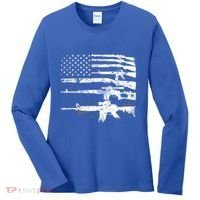 Patriotic Gun Rights 2nd Adt Ar15 American Flag Great Gift Meaningful Gift Women's Long Sleeve Shirt thumb 0