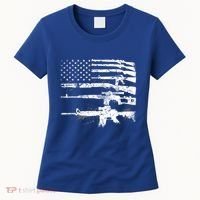 Patriotic Gun Rights 2nd Adt Ar15 American Flag Great Gift Meaningful Gift Women's T-Shirt thumb 0