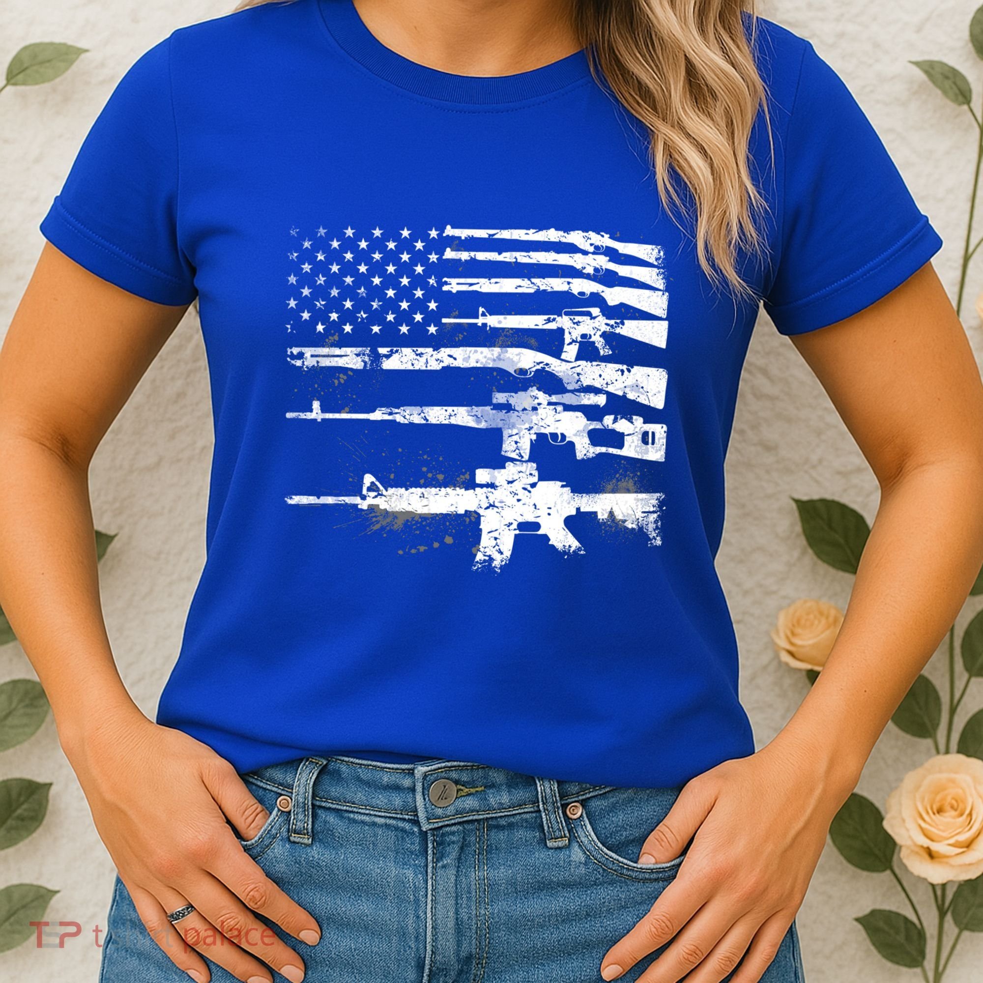 Patriotic Gun Rights 2nd Adt Ar15 American Flag Great Gift Meaningful Gift Women's T-Shirt