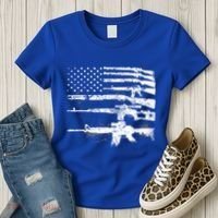 Patriotic Gun Rights 2nd Adt Ar15 American Flag Great Gift Meaningful Gift Women's T-Shirt thumb 3