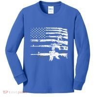 Patriotic Gun Rights 2nd Adt Ar15 American Flag Great Gift Meaningful Gift Kids Long Sleeve Shirt thumb 0