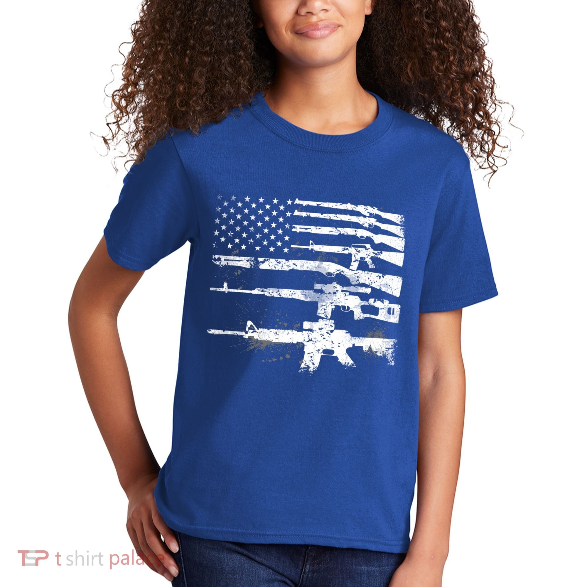 Patriotic Gun Rights 2nd Adt Ar15 American Flag Great Gift Meaningful Gift Kids T-Shirt