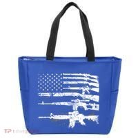 Patriotic Gun Rights 2nd Adt Ar15 American Flag Great Gift Meaningful Gift Tote Bag thumb 0