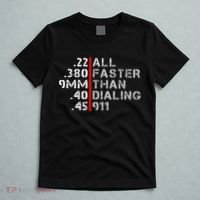 Pro Gun Rights Shirt Faster Than Dialing 911 Gun Lovers T-Shirt thumb 5
