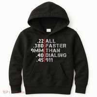 Pro Gun Rights Shirt Faster Than Dialing 911 Gun Lovers Kids Hoodie thumb 0