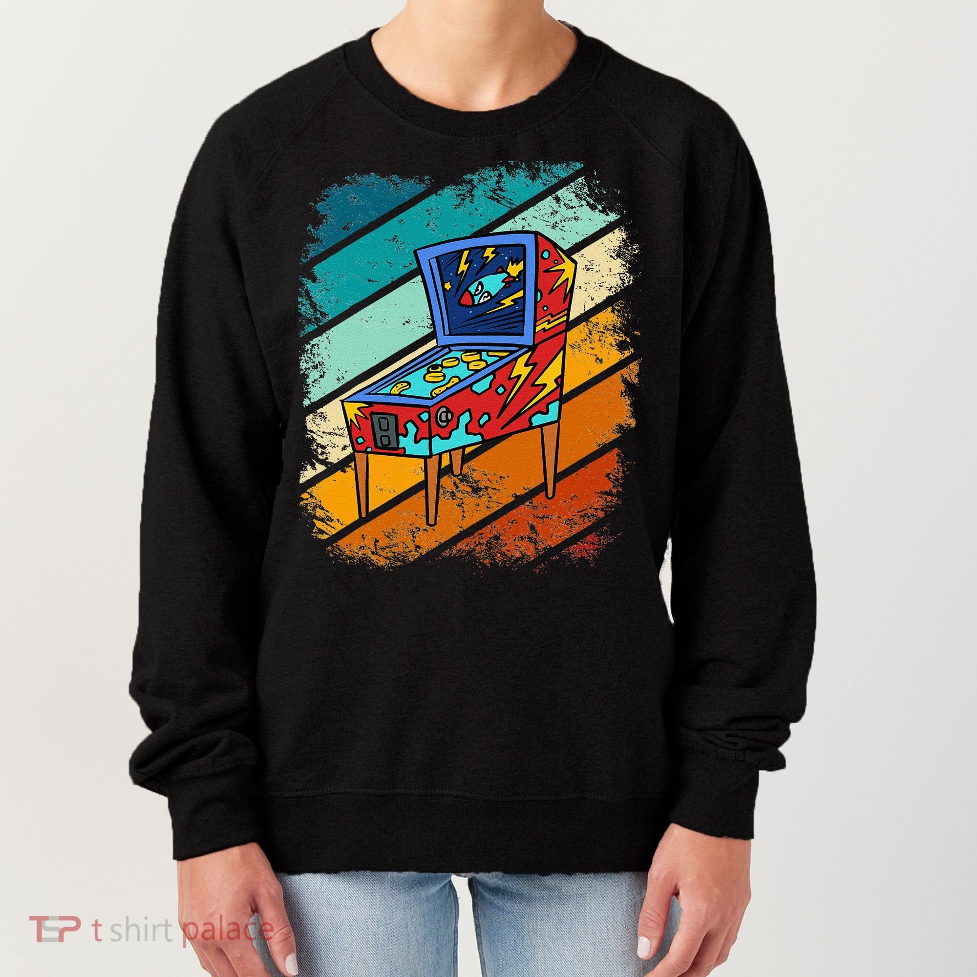 Pinball Gamer Retro Classic Arcade Machine Pin Ball Women's Sweatshirt