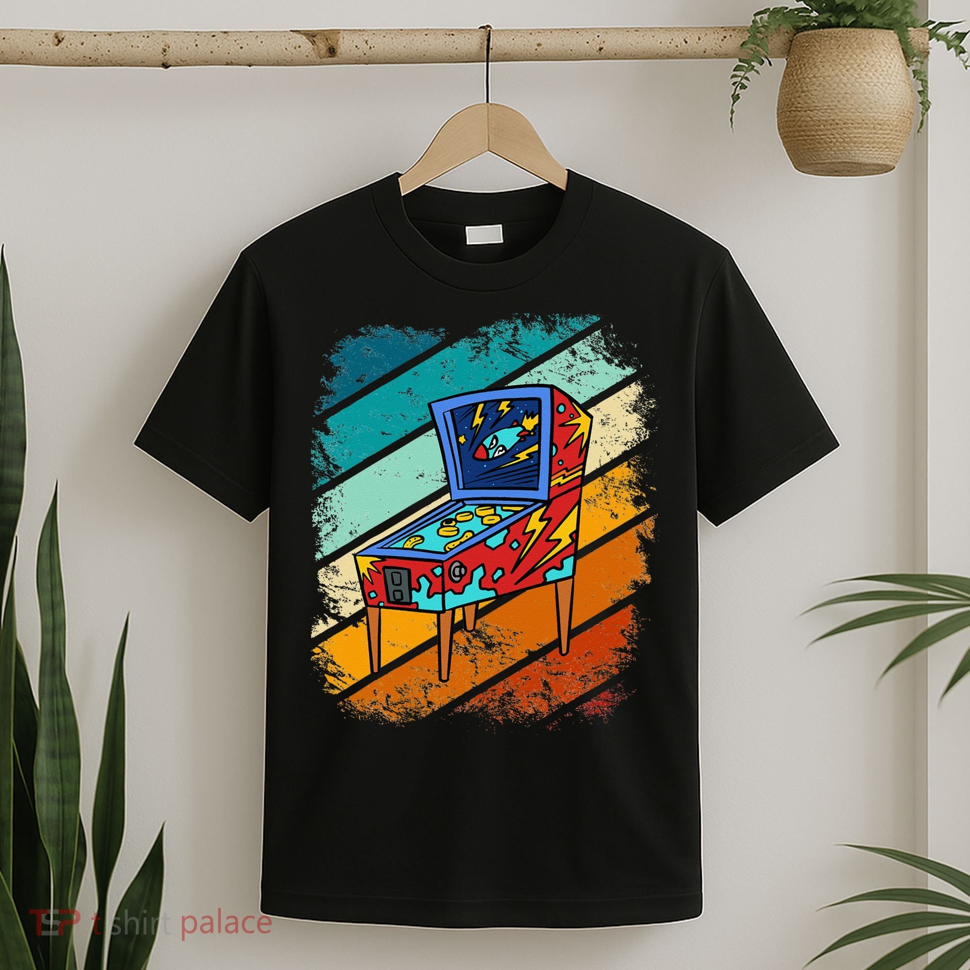 Pinball Gamer Retro Classic Arcade Machine Pin Ball T-Shirt