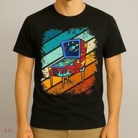 Pinball Gamer Retro Classic Arcade Machine Pin Ball T-Shirt thumb 3