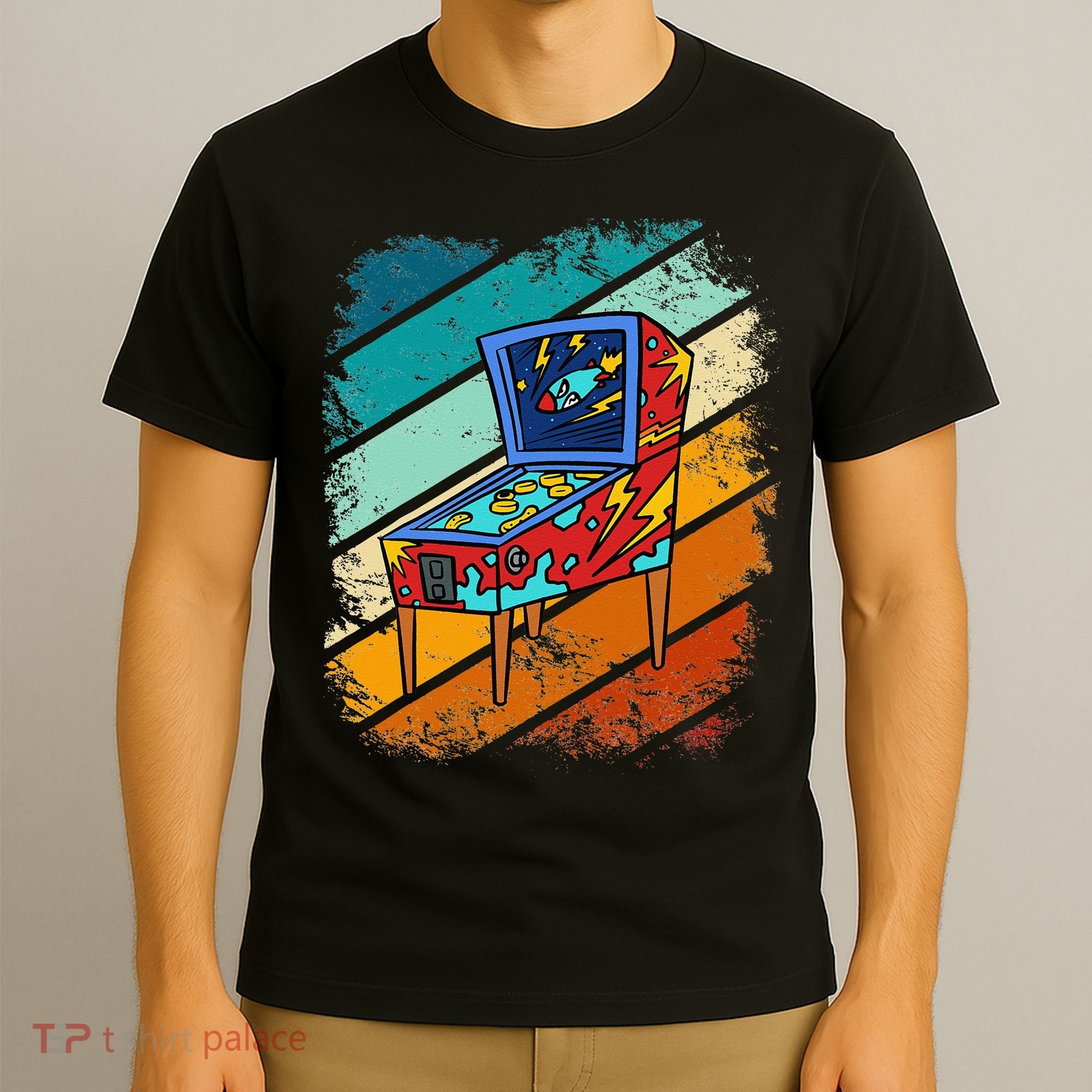 Pinball Gamer Retro Classic Arcade Machine Pin Ball T-Shirt