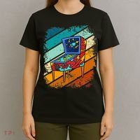 Pinball Gamer Retro Classic Arcade Machine Pin Ball T-Shirt thumb 4