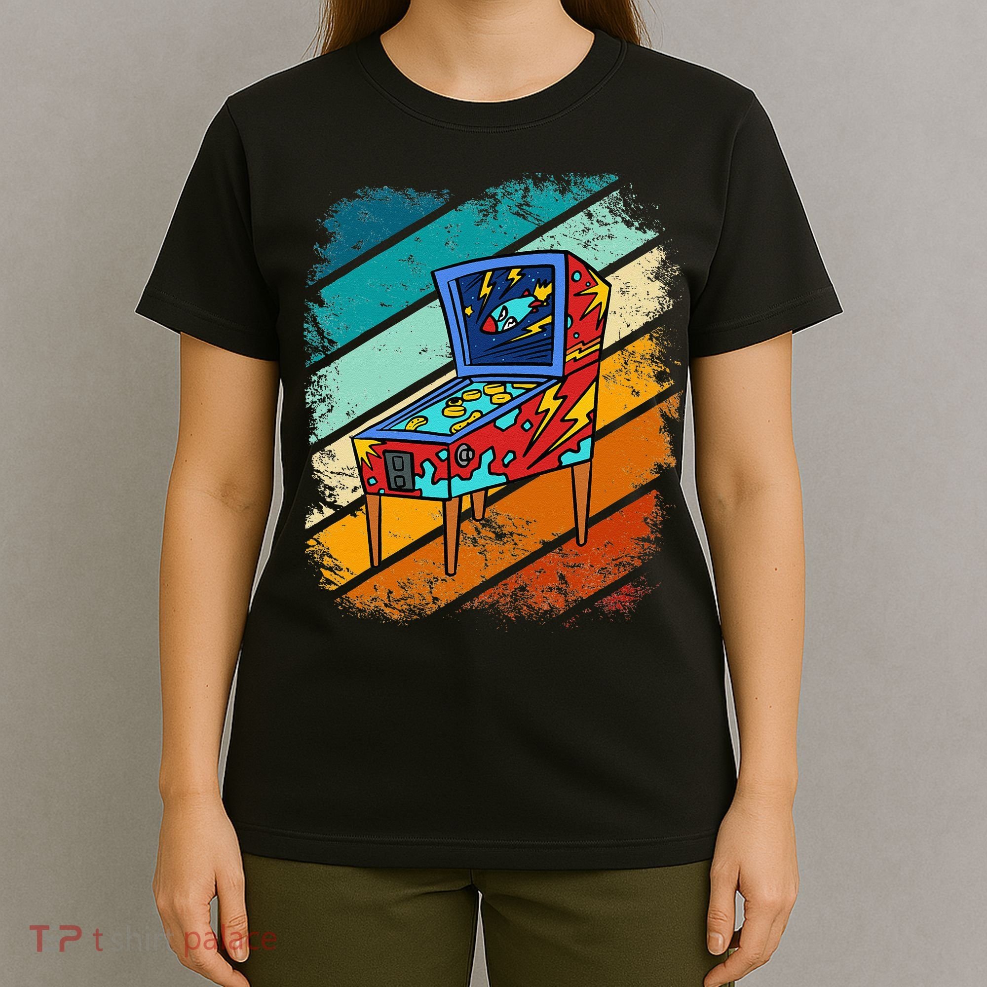 Pinball Gamer Retro Classic Arcade Machine Pin Ball T-Shirt