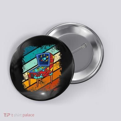 Pinball Gamer Retro Classic Arcade Machine Pin Ball Button