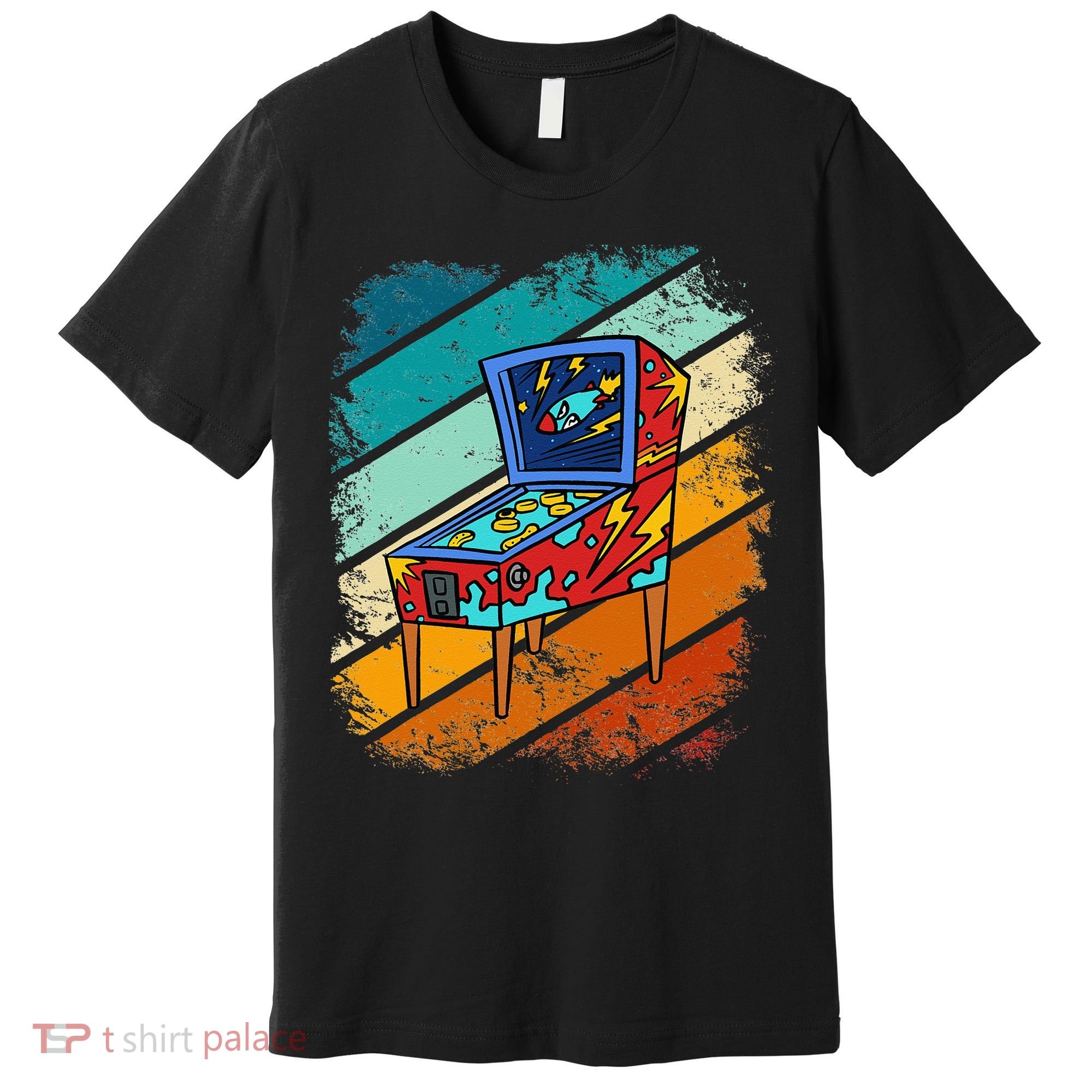 Pinball Gamer Retro Classic Arcade Machine Pin Ball Premium T-Shirt