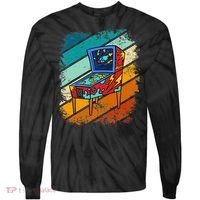 Pinball Gamer Retro Classic Arcade Machine Pin Ball Tie-Dye Long Sleeve Shirt thumb 0