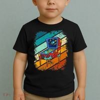 Pinball Gamer Retro Classic Arcade Machine Pin Ball Toddler T-Shirt thumb 2